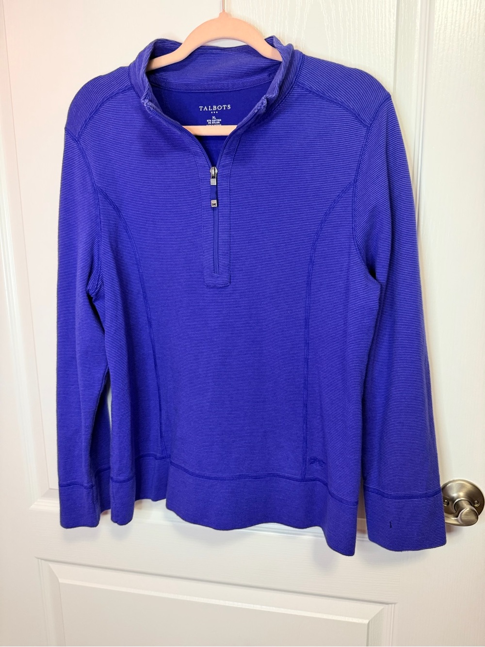Talbots blue Quarter-Zip Pullover